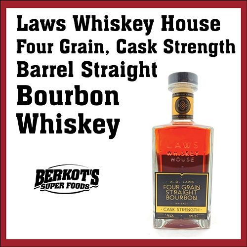 Laws Whiskey House Bourbon Four Grain Cask Strength Barrel Straight 750ml-89.99