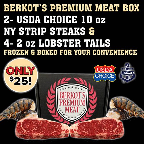 Meat Box- 2 USDA Choice New York Strip and 4 Lobster Tails UPDATE